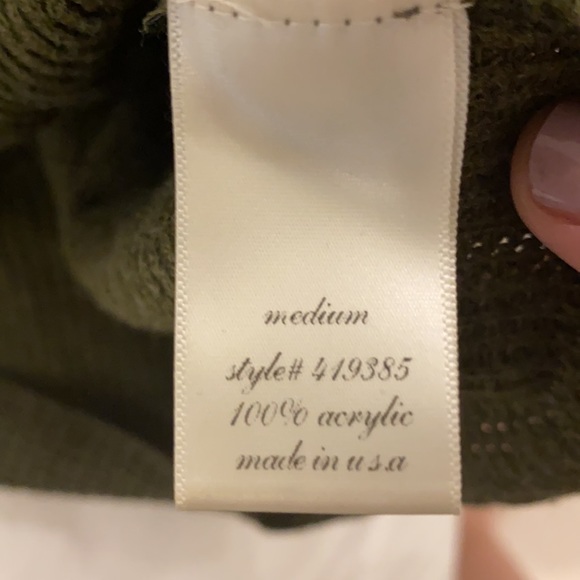 Army Green Pullover Sweater - Picture 6 of 7